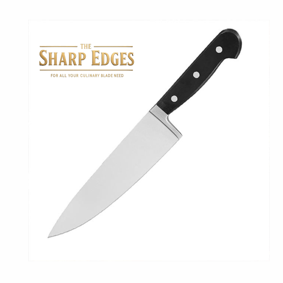 Professional 8 Inch German Chef Knife - Long Lasting Razor Sharp Blade, High Carbon Stainless Steel Home & Restaurant Knife, Full Tang Round Grip, Gift Box