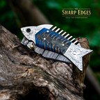 Handmade Damascus Steel Pocket Knife, Fishing Folding Knife, Camping Knife, Halloween Gift, Groomsmen Gift for Him, Personalized Gift