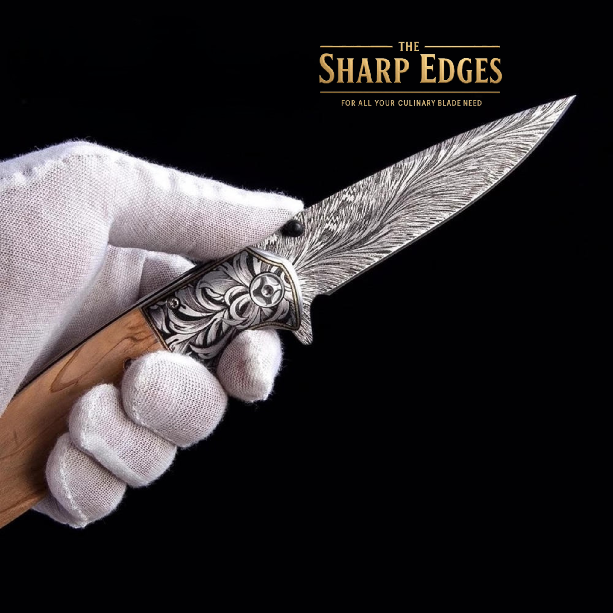 VERTEX DAMASCUS PATTERN POCKET KNIFE WITH EXOTIC OLIVE WOOD HANDLE-Tactical Tools Outdoor Camping Fishing Hunting Knives