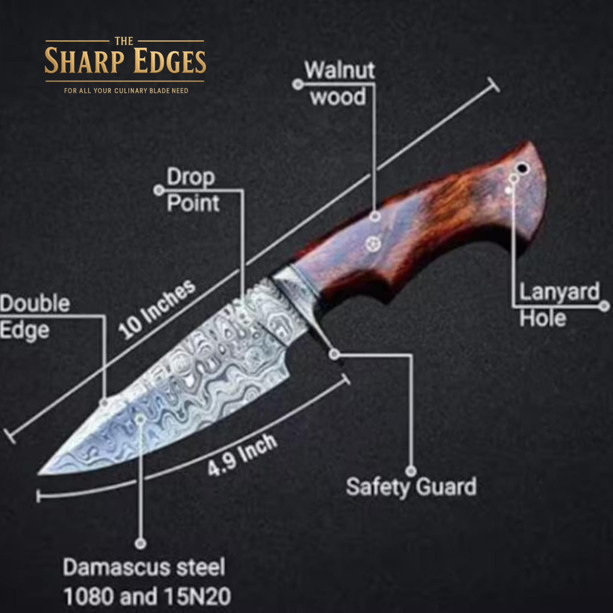 Custom Made Damascus Chef Knife Set Kitchen Cutlery -Hand Forged Damascus+Sheath