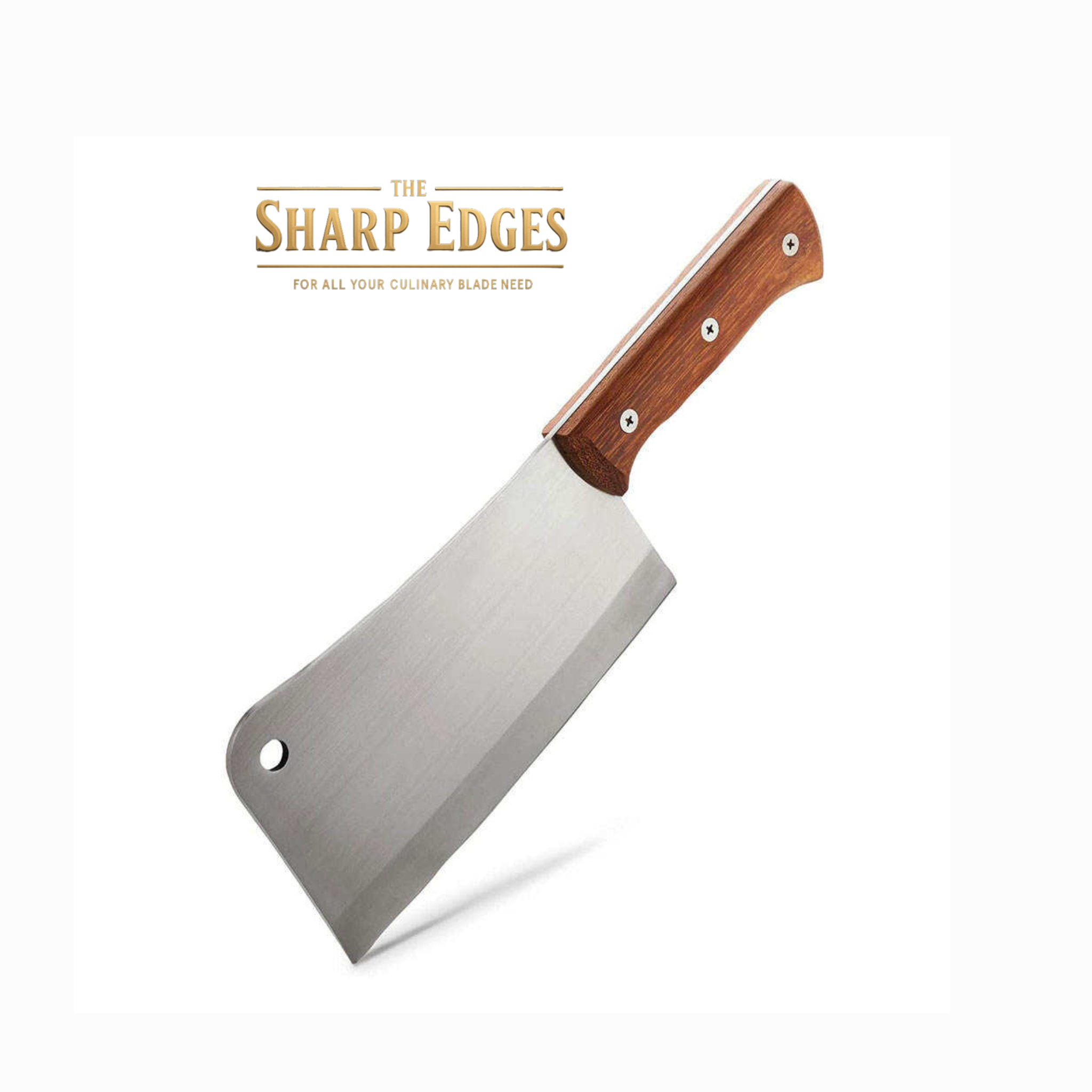 Butcher Cleaver Knife Fixed Sharp Blade Cleaver Knife With Wooden Handle-Ultra Sharp Kitchen Knife for Home and Restaurant