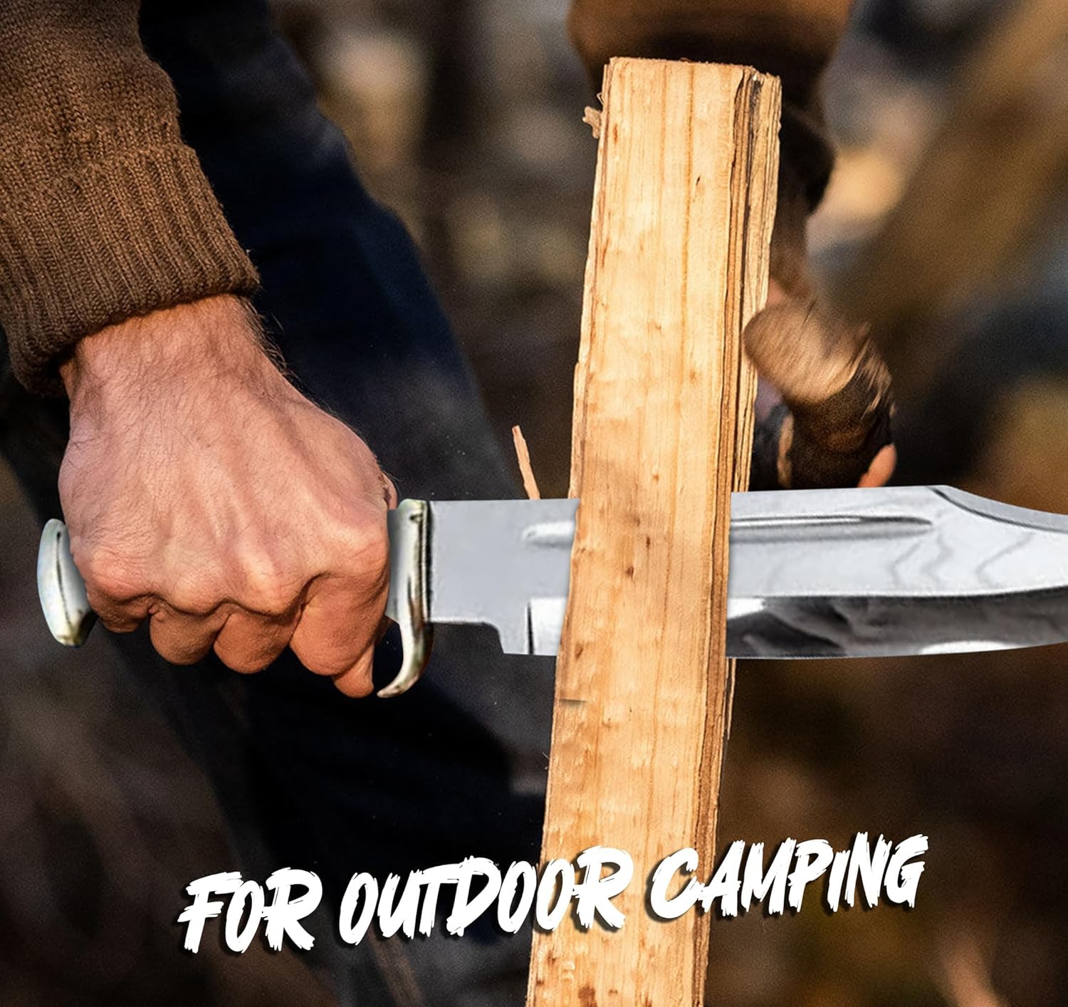 18''Inches Custom Handmade Fixed blade D2 Polish Steel Camping/Hunting Survival Bowie Knife Full Tang Comes With Leather Sheath Cover