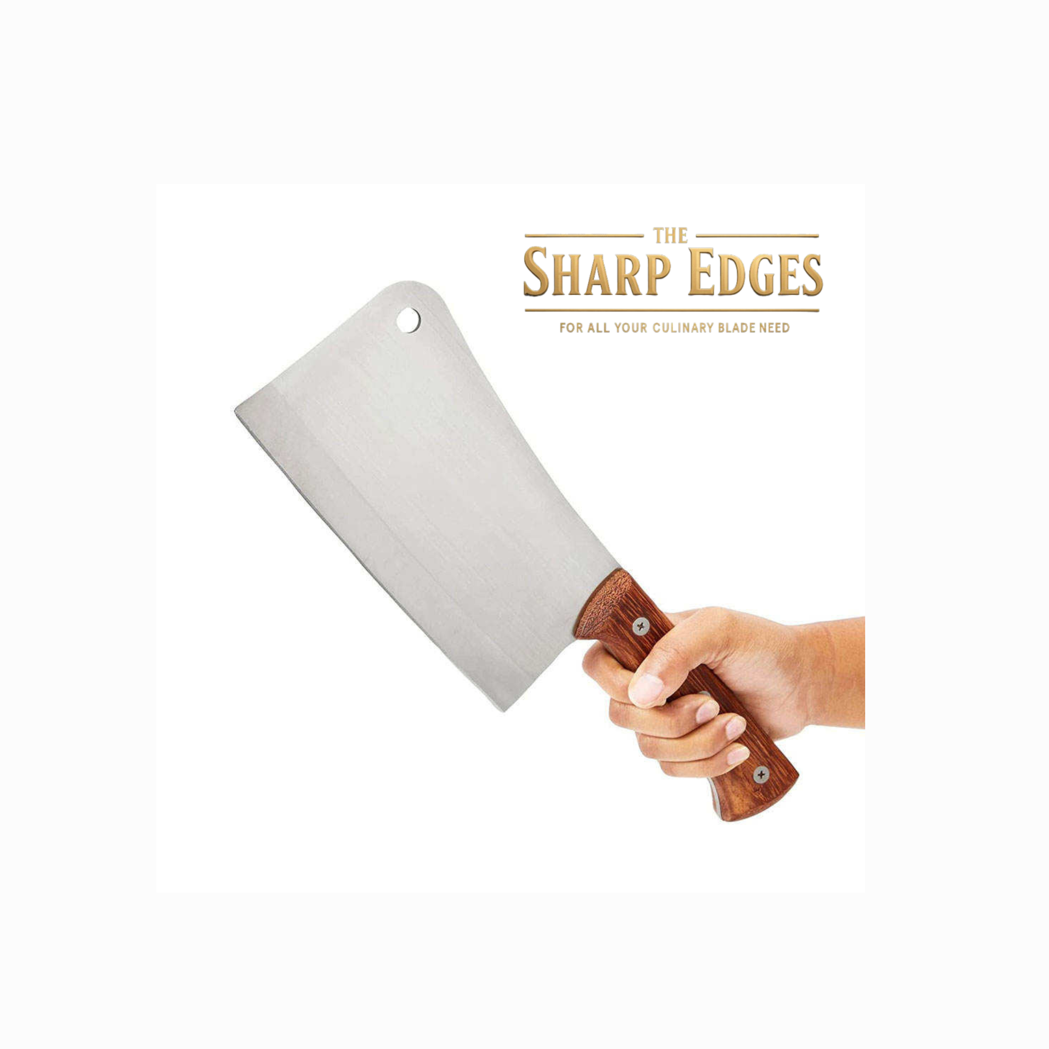 Butcher Cleaver Knife Fixed Sharp Blade Cleaver Knife With Wooden Handle-Ultra Sharp Kitchen Knife for Home and Restaurant