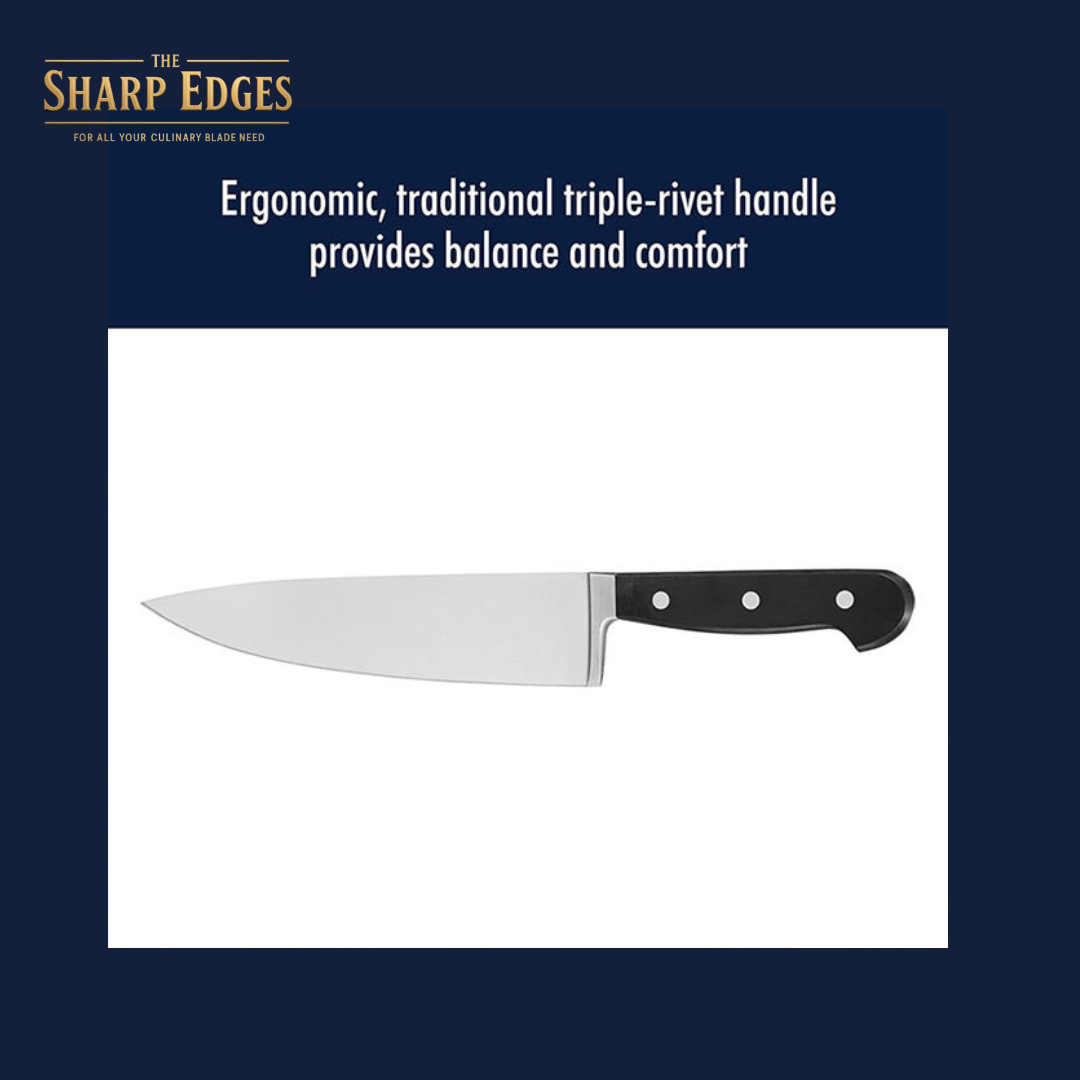 Professional 8 Inch German Chef Knife - Long Lasting Razor Sharp Blade, High Carbon Stainless Steel Home & Restaurant Knife, Full Tang Round Grip, Gift Box