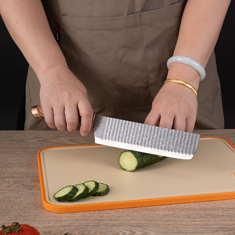 Premium 6-Piece Kitchen Knife Set with Wood Grain Handles & Scissors – The Sharp Edges Collection