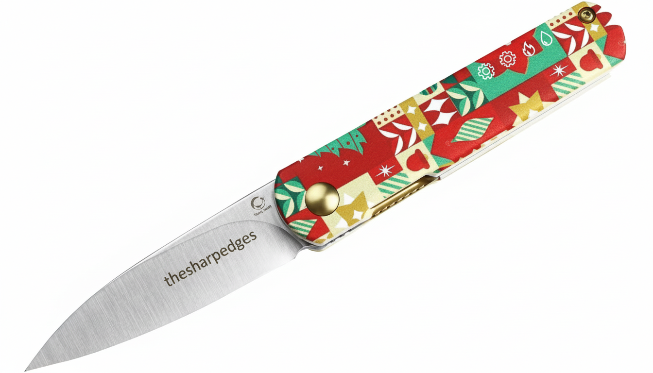 Christmas Edition Folding Pocket Knife – Stainless Steel Blade | Holiday Gift Knife