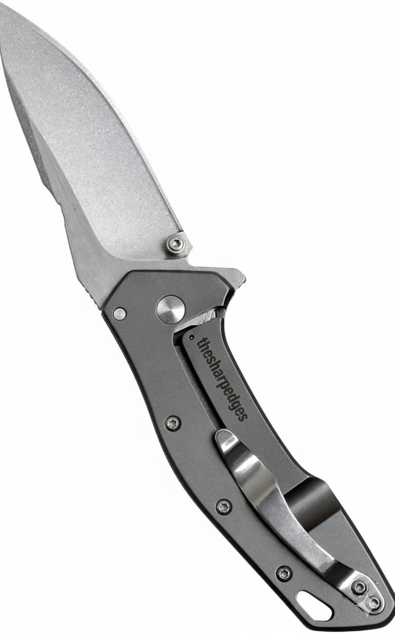Eris 1881 Stainless Steel Folding Pocket Knife – Drop Point Blade, Gray Handle
