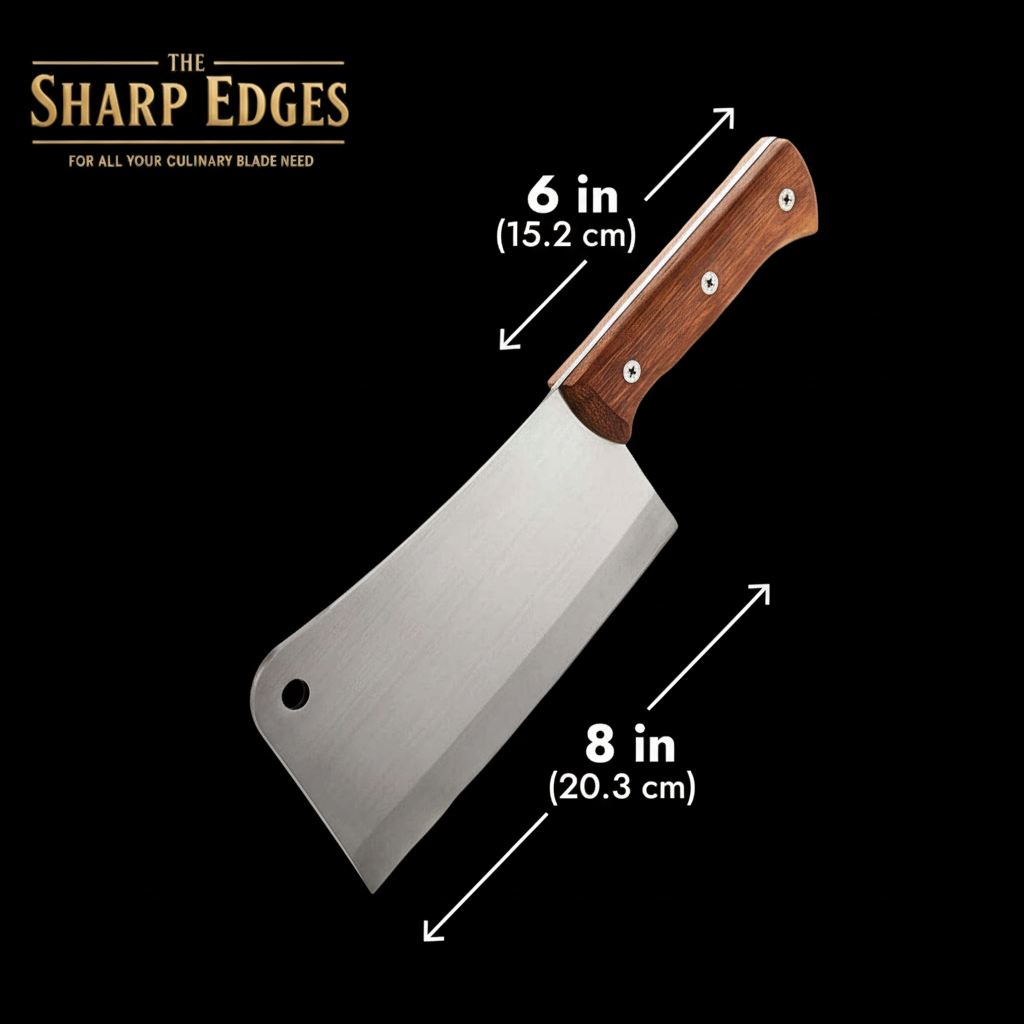 Butcher Cleaver Knife Fixed Sharp Blade Cleaver Knife With Wooden Handle-Ultra Sharp Kitchen Knife for Home and Restaurant