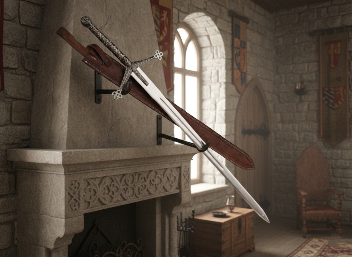 Scottish Claymore Sword, Handmade Medieval Viking Sharp Edge Best Gift for Men, Birthday Gift