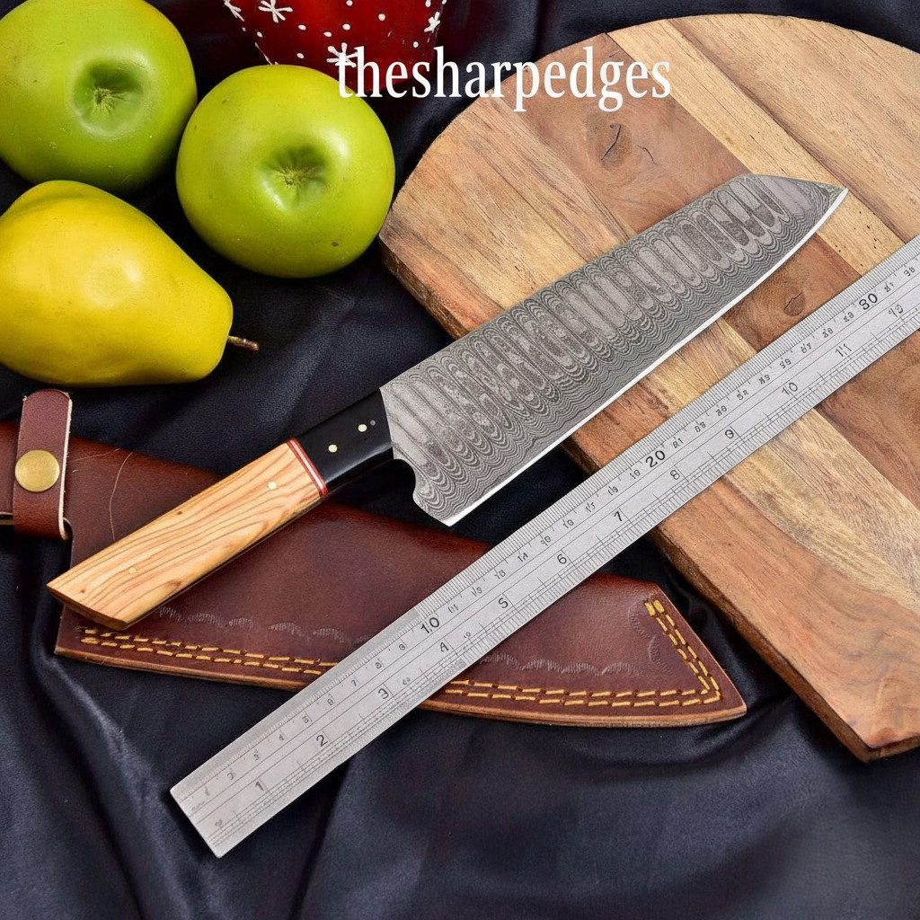 Premium 8" Damascus Chef Knife with Olive Wood Handle – 67-Layer Razor Sharp Blade