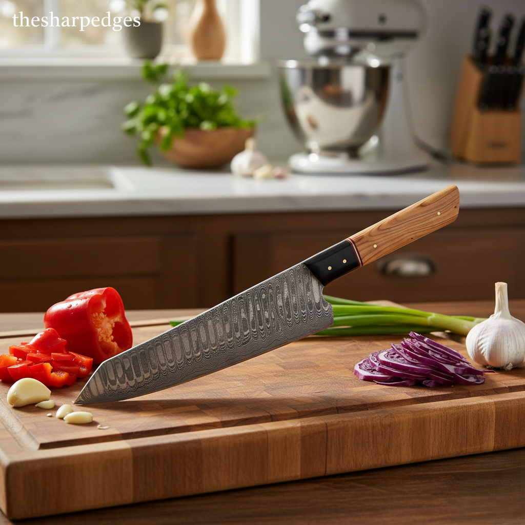 Premium 8" Damascus Chef Knife with Olive Wood Handle – 67-Layer Razor Sharp Blade