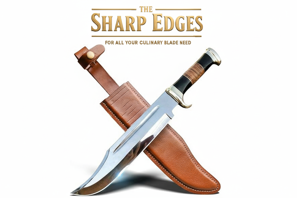 18''Inches Custom Handmade Fixed blade D2 Polish Steel Camping/Hunting Survival Bowie Knife Full Tang Comes With Leather Sheath Cover