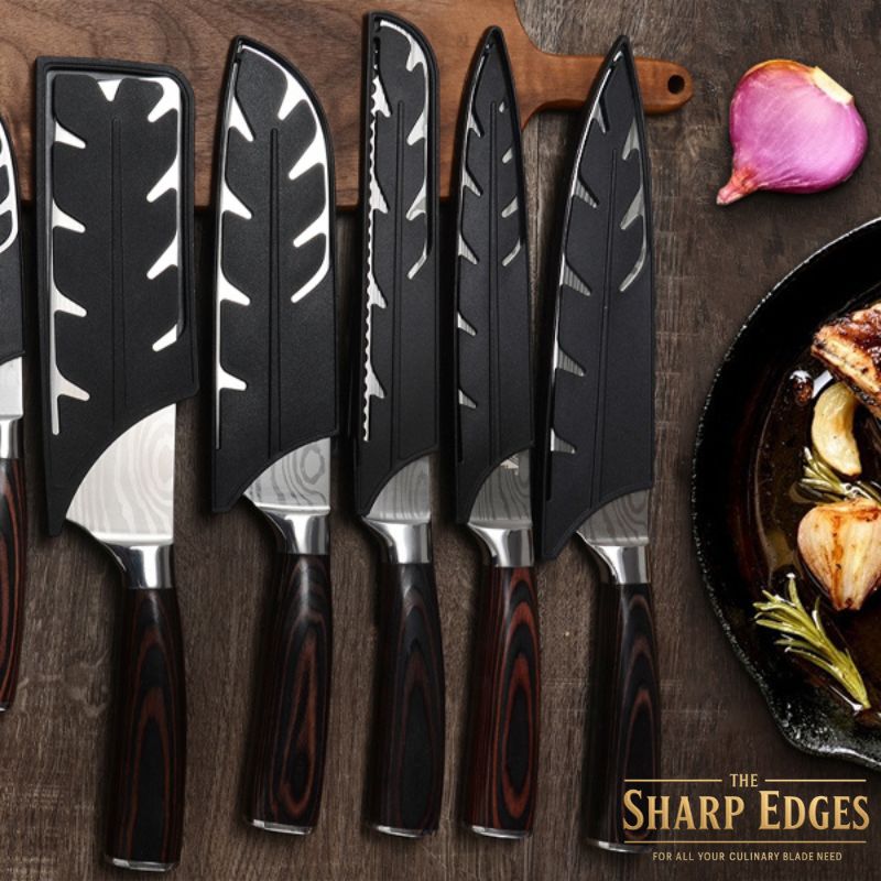 8 Pcs Professional Chef Knife Set with Roll Bag,   Kitchen Knife Set with Sharpener, High Carbon Stainless Steel Kitchen Knives - Forged Triple Rivet, Dishwasher Safe, Chef Gifts,